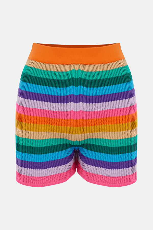 Stripe Knitted Kadın Şort 3