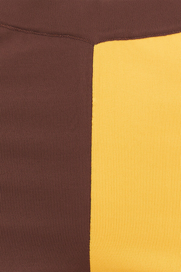 Brown Yellow Women's Trousers 3