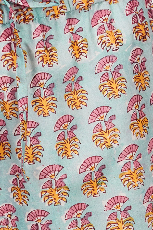 India Blue Floral Şort 3
