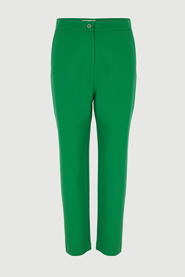 Standard Fit Green Women's Trousers