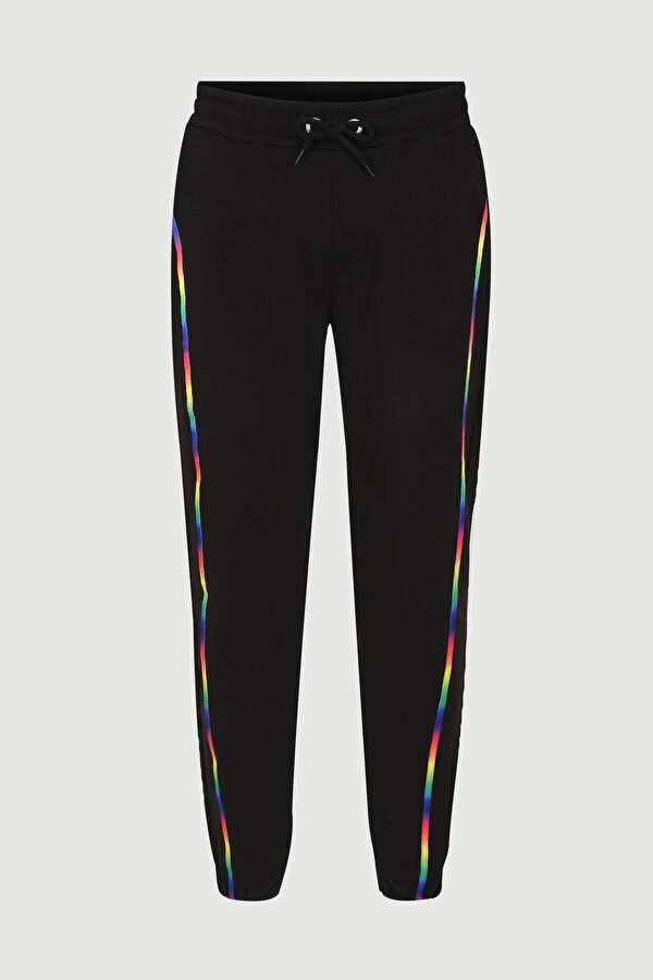Siyah Dar Paça Spor Pantolon 3