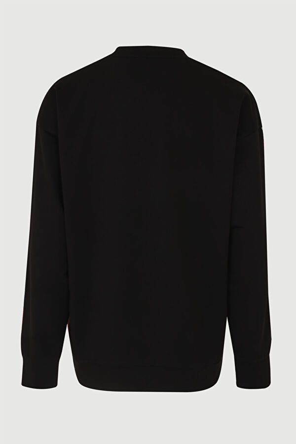 Siyah Bisiklet Yaka Sweatshirt 5