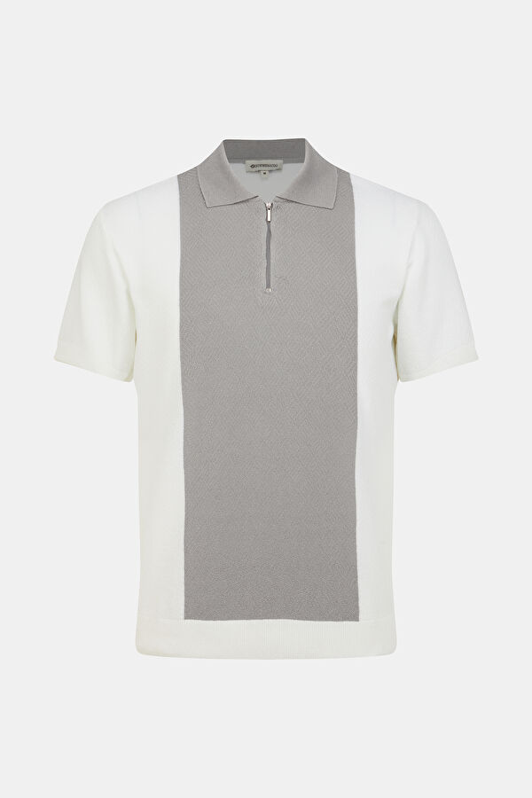 Ekru Polo Yaka T-Shirt