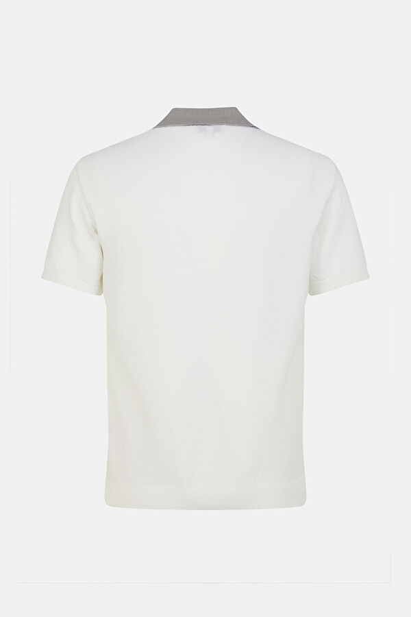 Ekru Polo Yaka T-Shirt 2
