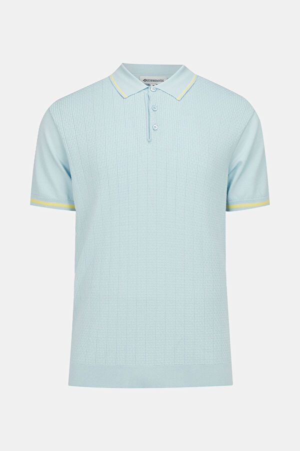 Açık Mavi Polo Yaka T-Shirt