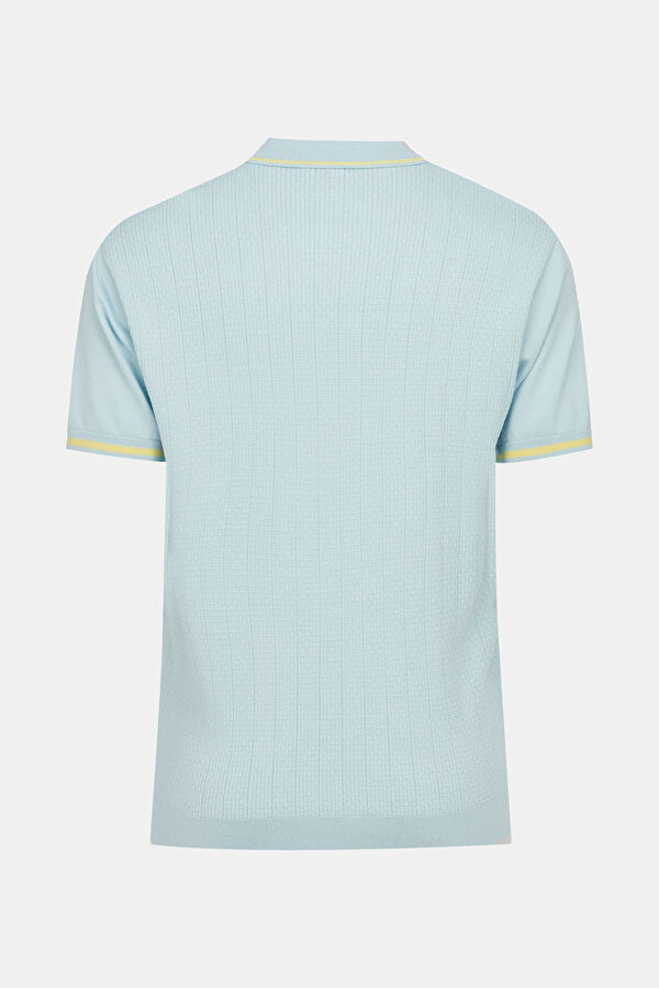 Açık Mavi Polo Yaka T-Shirt 2