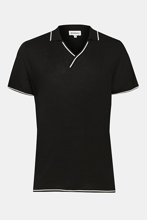 Siyah Polo Yaka T-Shirt