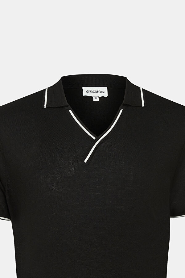 Siyah Polo Yaka T-Shirt 3