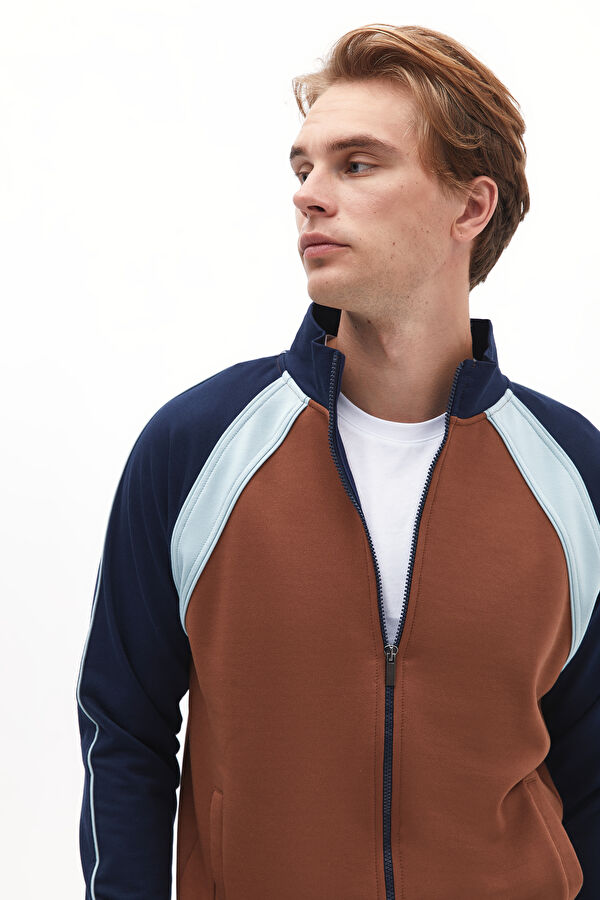 Men's Coffee Zip-Up Jacket 2