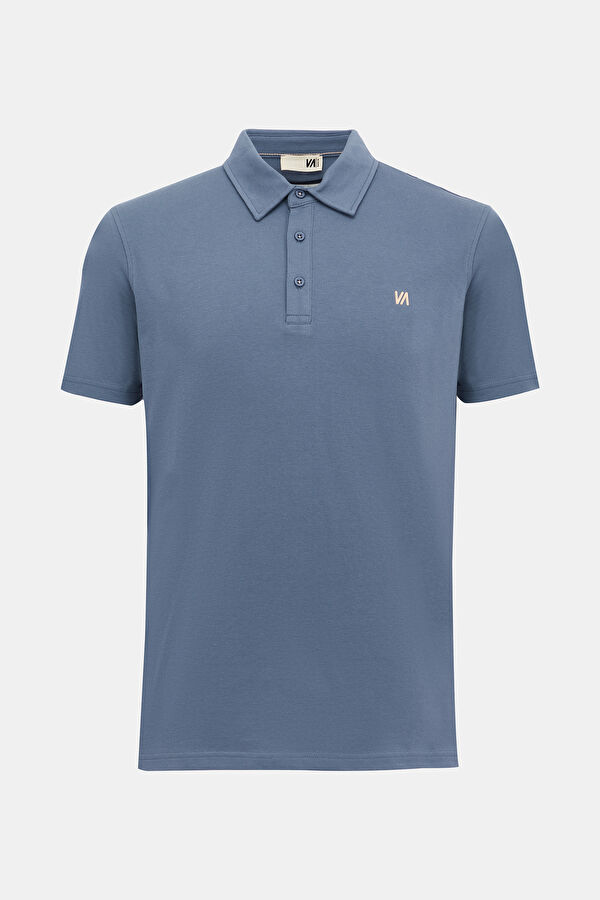 Indigo Polo Neck Tshirt