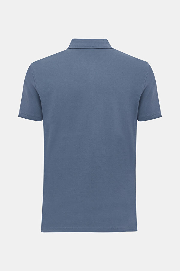 Indigo Polo Neck Tshirt 2