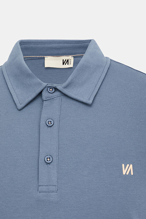 Indigo Polo Neck Tshirt 3