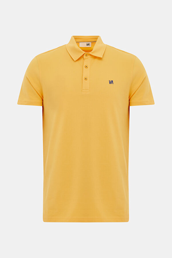 Koyu Sarı Polo Yaka T-Shirt