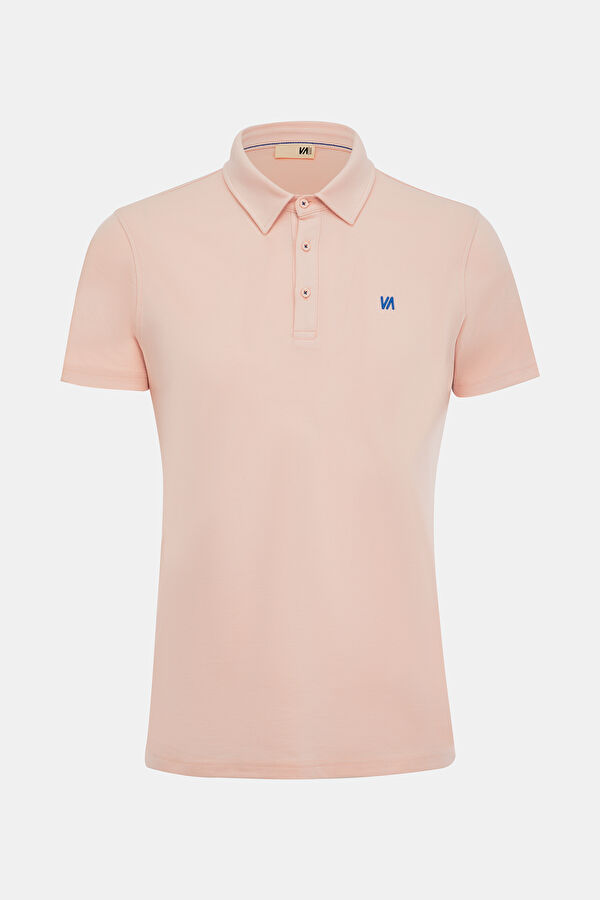 Açık Pembe Polo Yaka T-Shirt