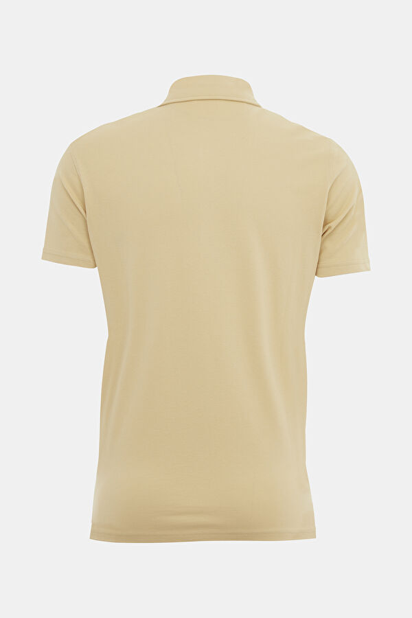 Bej Polo Yaka T-Shirt 2