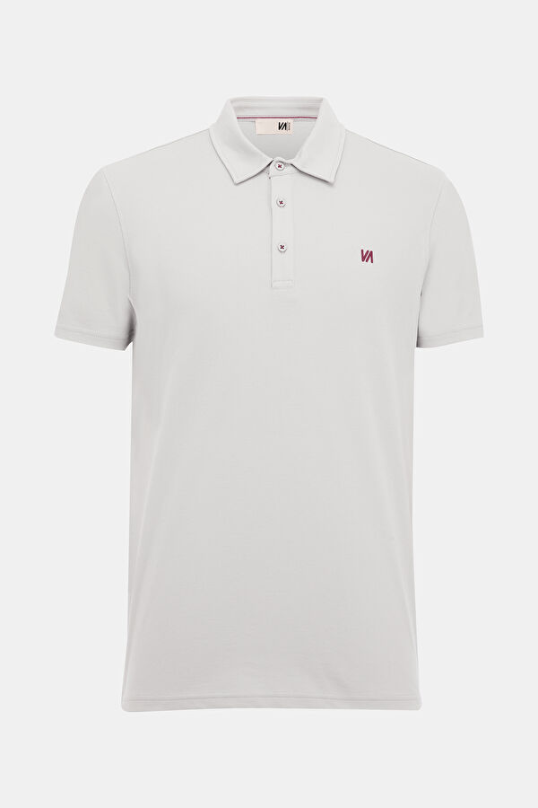 Gri Polo Yaka T-Shirt