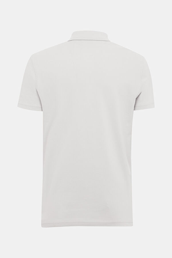 Gri Polo Yaka T-Shirt 2