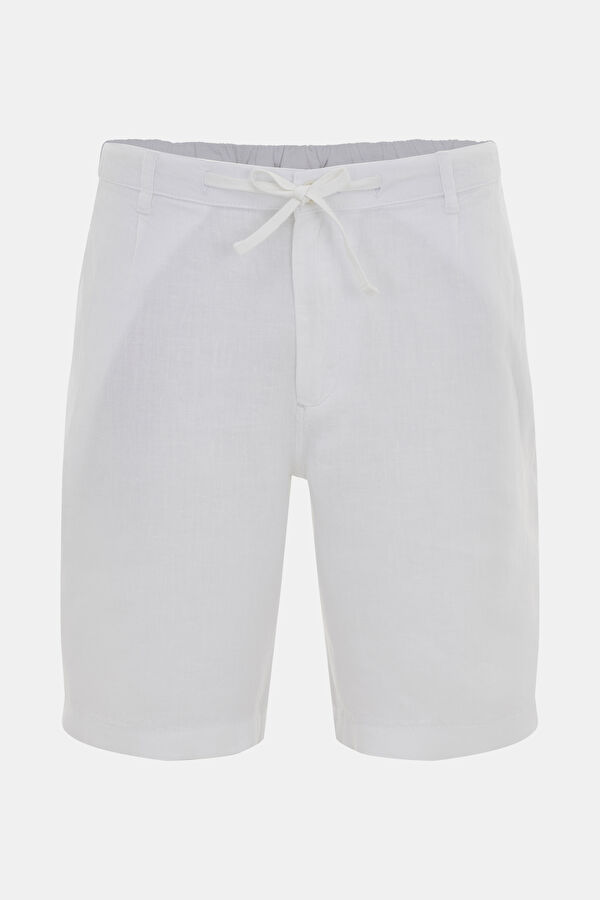 White Linen Men's Shorts 3
