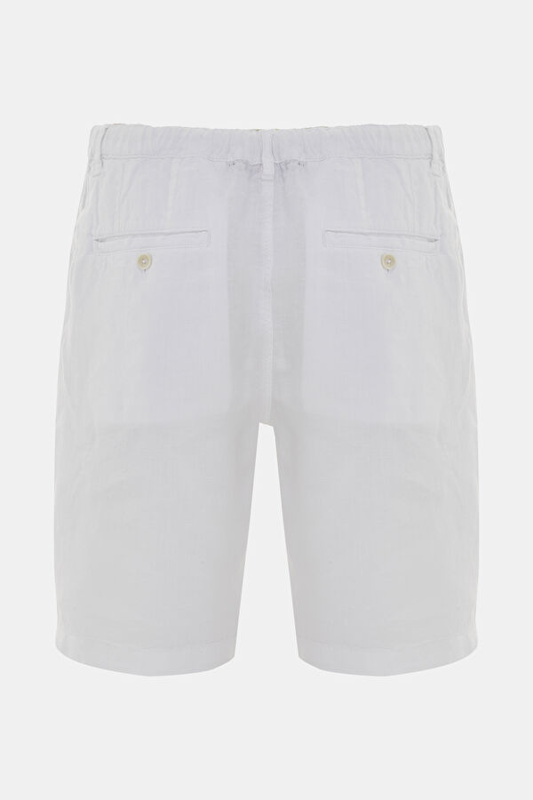 White Linen Men's Shorts 4