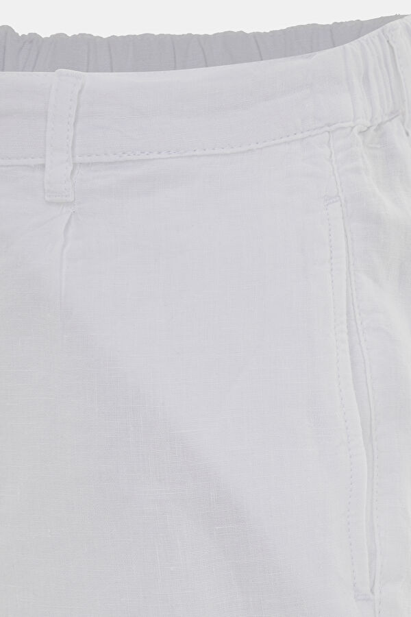 White Linen Men's Shorts 5
