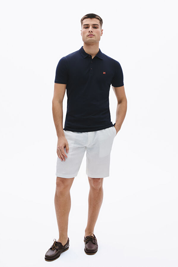 White Linen Men's Shorts