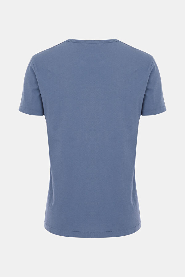 İndigo Bisiklet Yaka T-Shirt 5