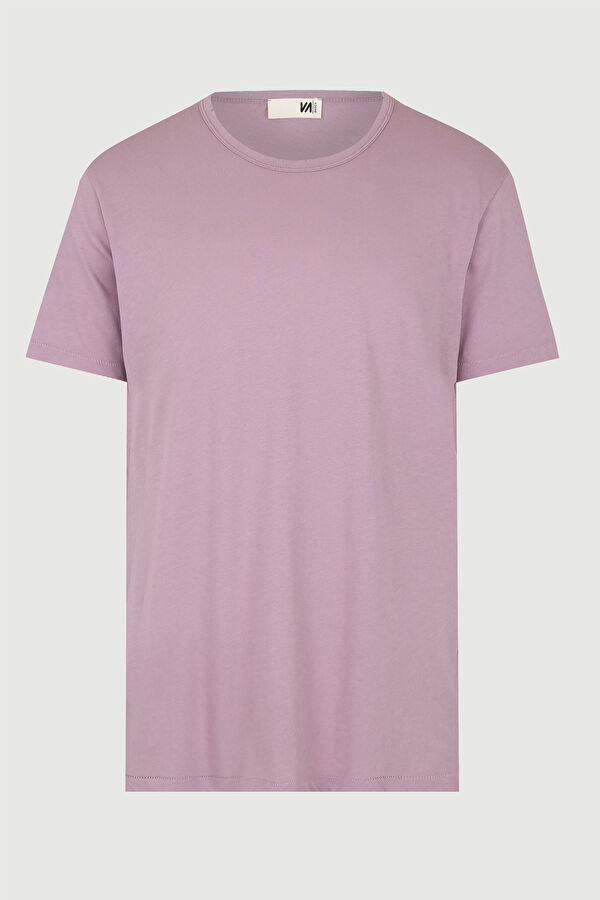 Lila Bisiklet Yaka T-Shirt 3