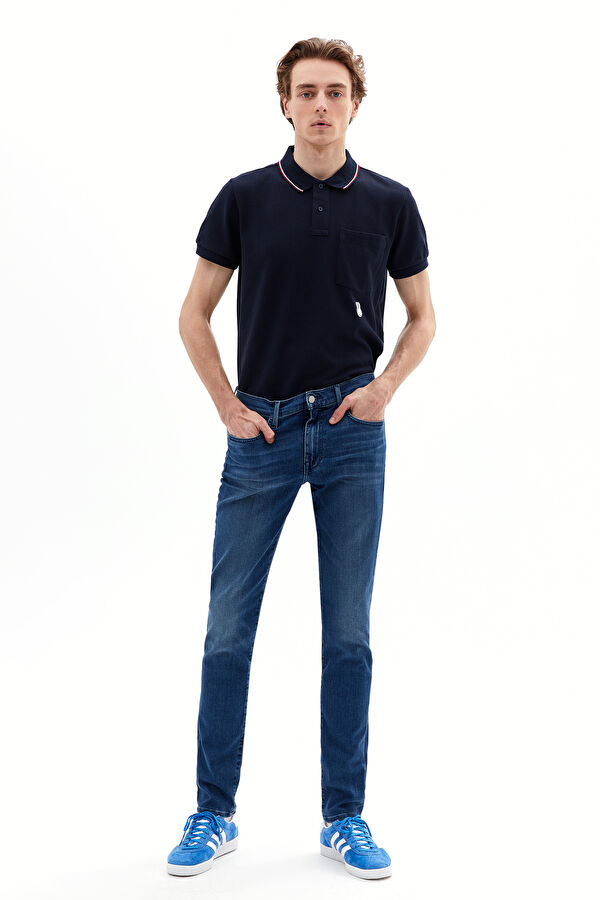 Açık Mavi Dar Paça Viskoz Jean Pantolon