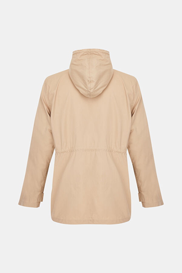 Bej Kapuşonlu Parka 5