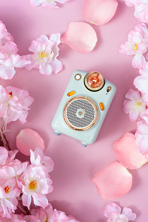 Fairy Ok Karaoke Mikrofonlu FM Radyolu Mavi Bluetooth Hoparlör 5