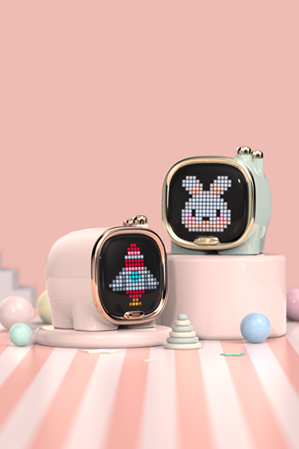 Zooe Piksel Led Ekranlı Pembe Bluetooth Hoparlör 7