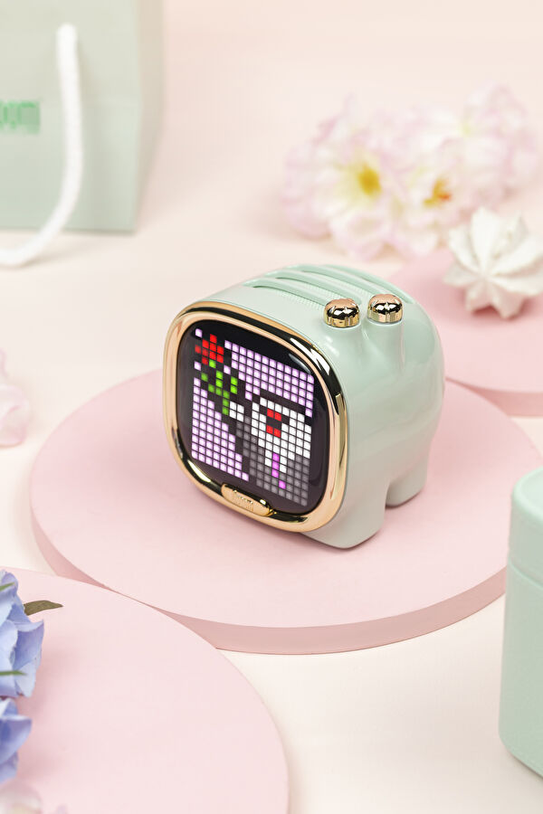 Zooe Piksel LED Ekranlı Yeşil Bluetooth Hoparlör 4