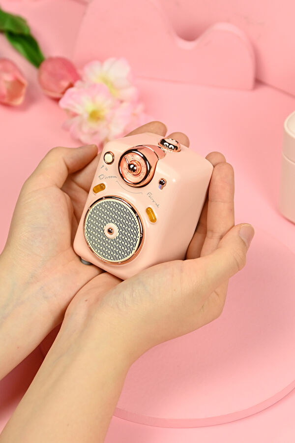 Fairy Ok Karaoke Mikrofonlu FM Radyolu Pembe Bluetooth Hoparlör 6