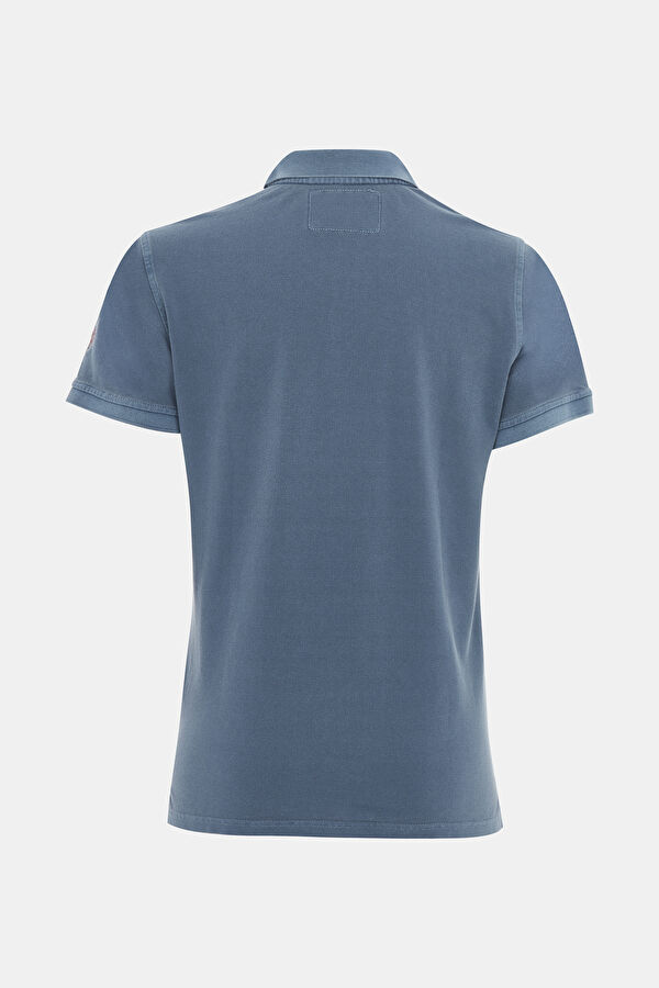 Indigo Polo Neck Tshirt 2