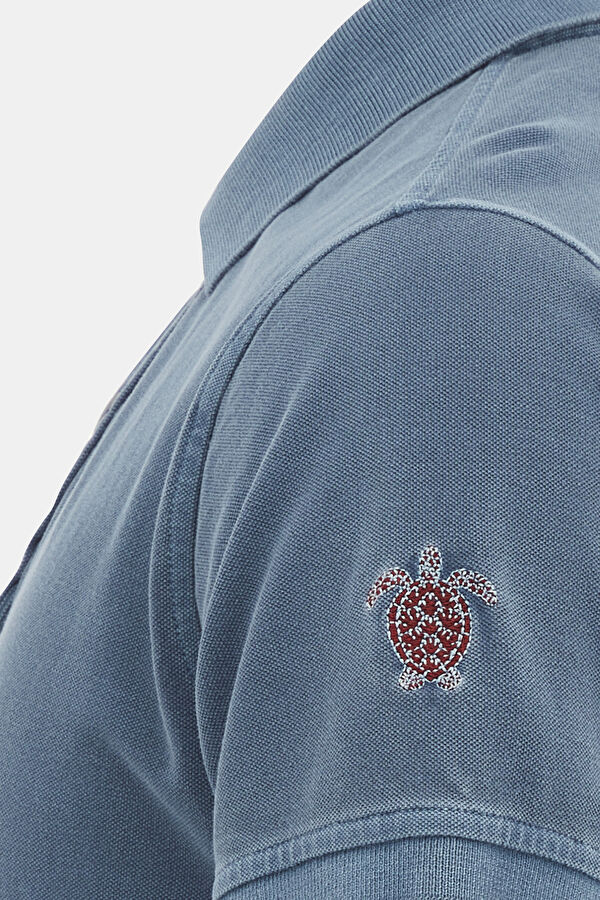 Indigo Polo Neck Tshirt 3