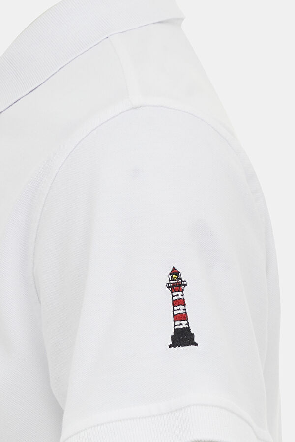 Beyaz Polo Yaka T-Shirt 3