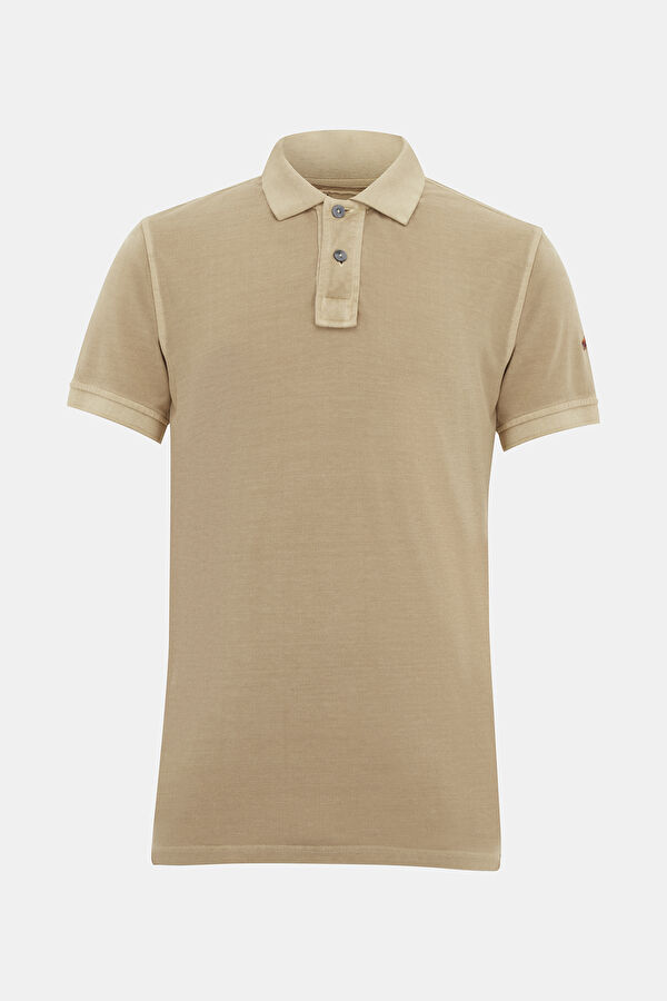 Bej Polo Yaka T-Shirt