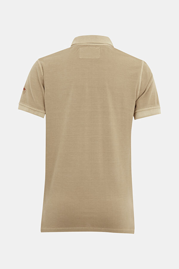 Bej Polo Yaka T-Shirt 2