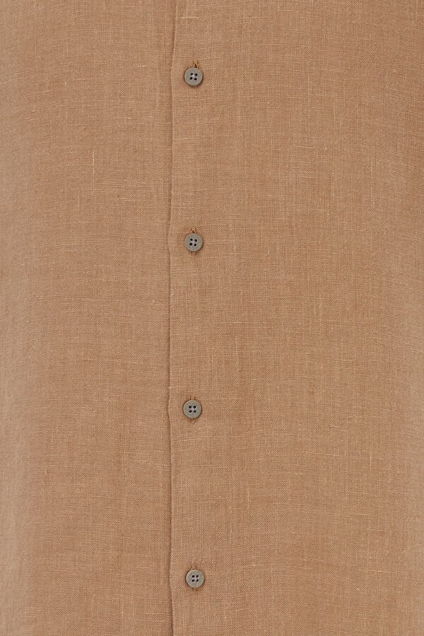 Camel Linen Men's Shirt 3