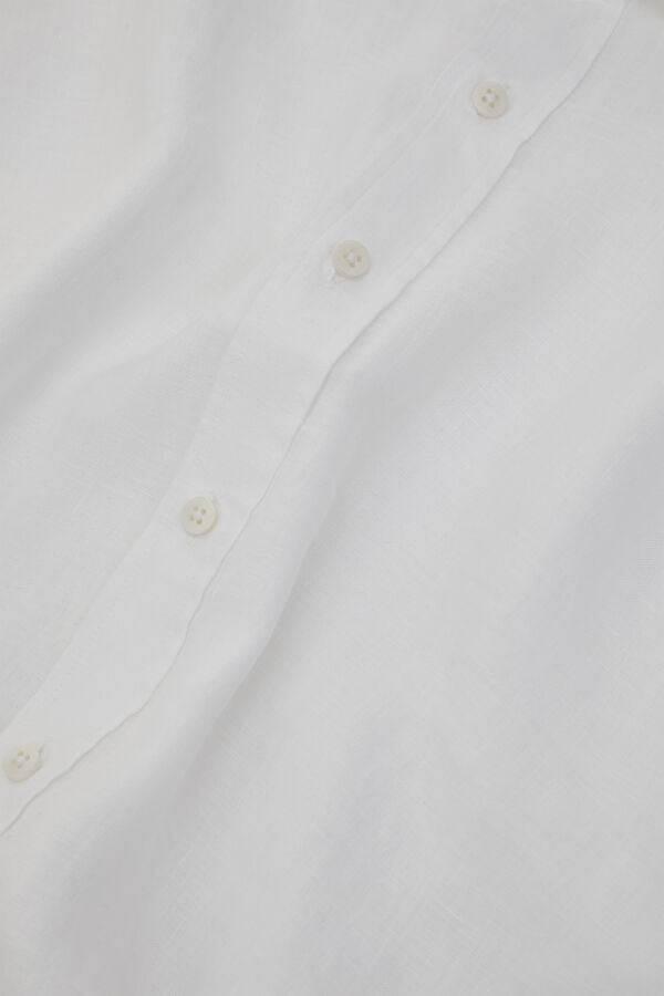 White Linen Men's Shirt 3