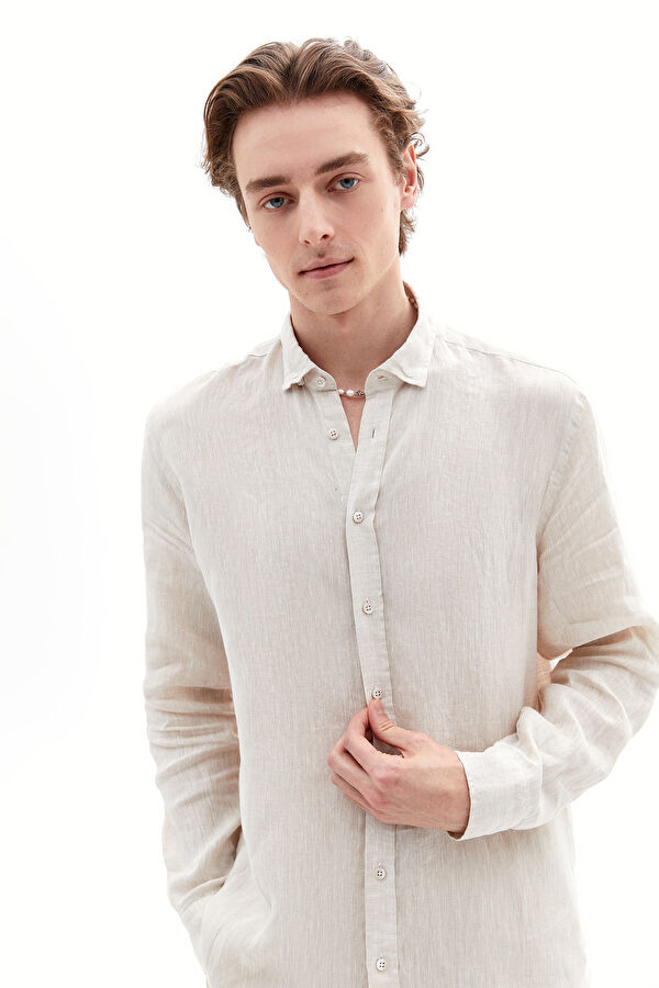Beige Regular Shirt 2