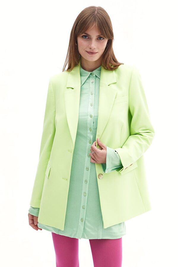 Slfbinna Açık Yeşil Relaxed Kalıp Blazer Ceket