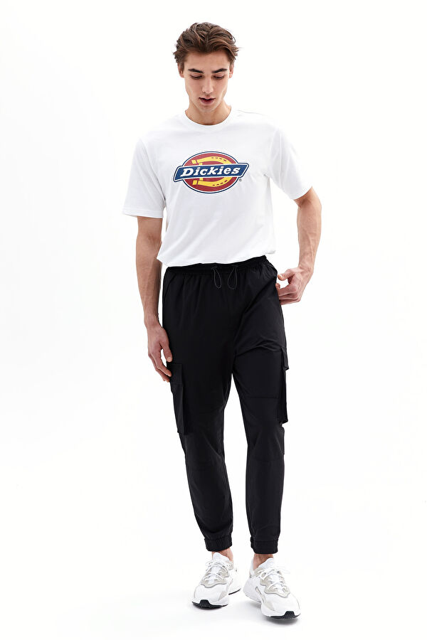Oversize Siyah Dar Paça Pantolon