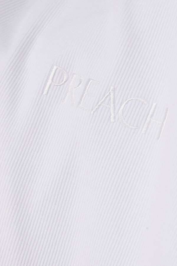 Oversize Beyaz Bisiklet Yaka T-Shirt 3