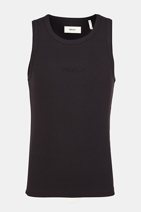 Oversize Siyah Bisiklet Yaka T-Shirt