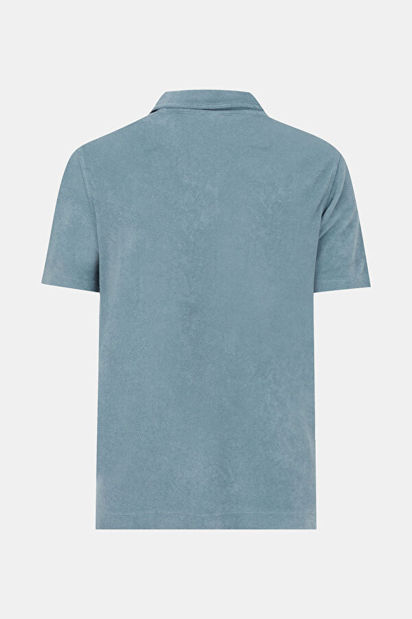 Yeşil Polo Yaka Düz T-Shirt 4