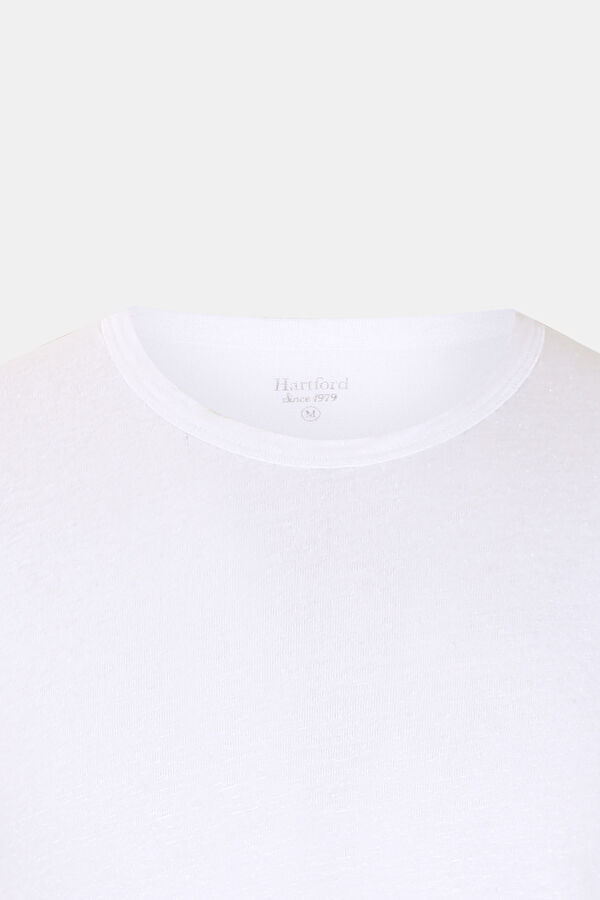 Beyaz Bisiklet Yaka T-Shirt 3
