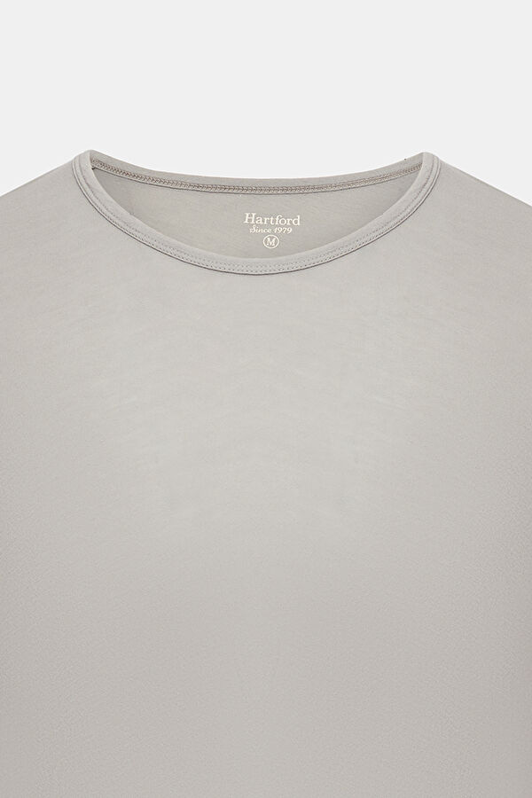 Gri Bisiklet Yaka T-Shirt 3