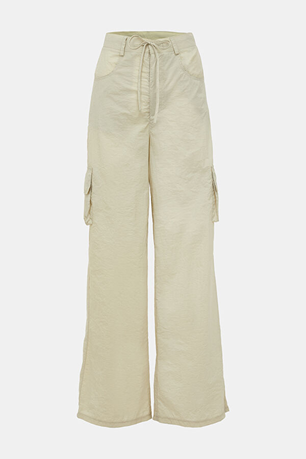 Beige Women's Trousers 4