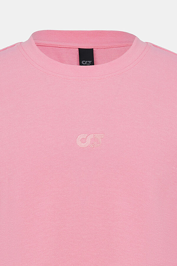 Pembe Bisiklet Yaka T-Shirt 3